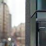 Small cell antenna mounted on a building